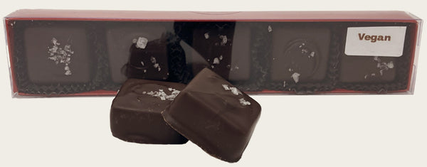 Sleeve of Vegan Sea Salt Caramels - Bridge Street Chocolates