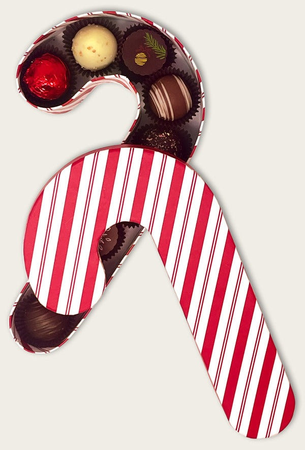 Truffle-filled Candy Cane