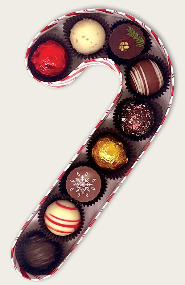 Truffle-filled Candy Cane